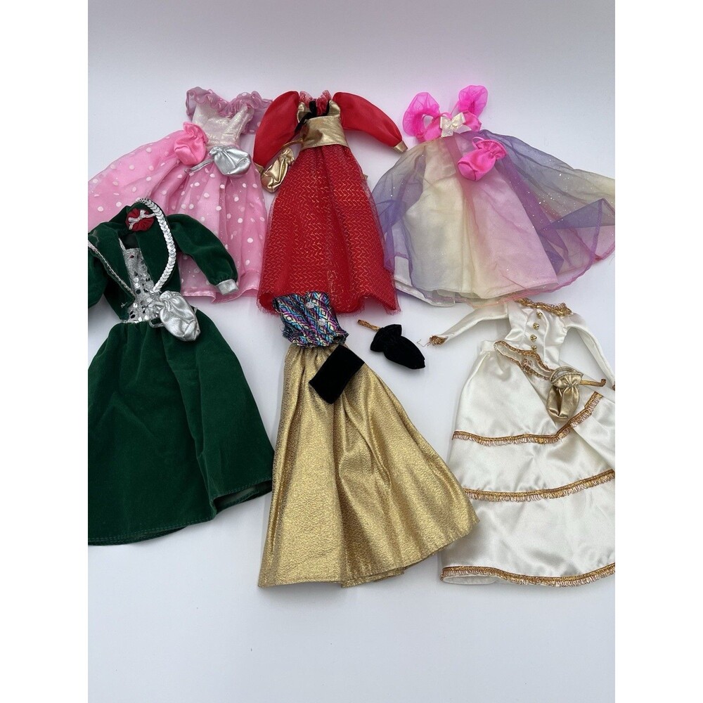 1996 Barbie Starlight Splendor Fashion Lot 6 Gowns Purses Mattel 68607